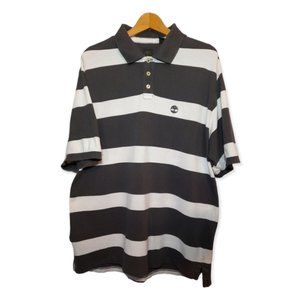 Y2K Timberland Striped Rugby Polo Shirt XL Vintage 90s Style Streetwear Preppy
